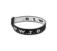 Valentin Phrases Phrases Mm Anneaux W.W.J.D. Monogram Print Wrist Strap Bracelet Webbing Unisex Bracelet Adjustable Bracelet Jonc Plusieurs Bracelet Bracelet Rhodonite Bijoux (BK1, One Size)