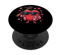 Valentine Bow Hunter Funny Hunting Valentine pour Hommes PopSockets PopGrip Adhésif