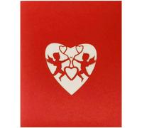 Valentine Cards - Romantic God of Love Card | Décor de carding 3D pour Saint | Accessoires de mariage cadeau pour mari épouse petite amie petite amie