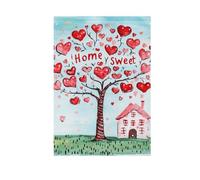 Valentine Cartoon Tree Home Sweet Flags of Garden Thanksgiving bannière pour décoration de jardin 28 x 40 cm double face