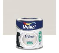 DULUX VALENTINE Peinture mur, boiserie crème de couleur DULUX VALENTINE lin brut satiné 0.5L