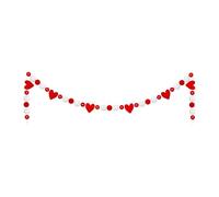 Valentine Decorations for Home - 8.2ft Garland | Romantic Felt Hearts Ornaments, Elegant Hanging String, Decorative Accent for Fireplace Wedding Party Wall Table Farmhouse