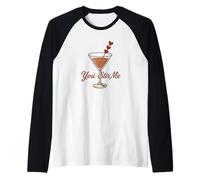 Valentine Drinking Martini Romantique Mignon Cocktail Love Heart Manche Raglan
