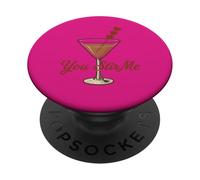 Valentine Drinking Martini Romantique Mignon Cocktail Love Heart PopSockets PopGrip Adhésif