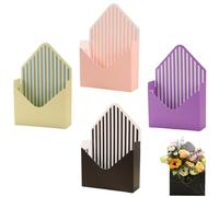 Valentine Envelope Boxes,Valentines Day Red Envelope Gift Box,Romantic Foldable Flower Wrapping Paper Box,Double-Sided Laminated Thickened Flower Bouquet Gift Boxes (4B)