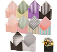 Valentine Envelope Boxes,Valentines Day Red Envelope Gift Box,Romantic Foldable Flower Wrapping Paper Box,Double-Sided Laminated Thickened Flower Bouquet Gift Boxes (10A)