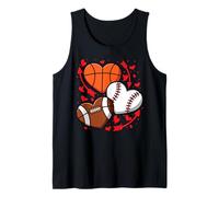 Valentine Heart Basketball Baseball Football Cadeau Enfants Débardeur