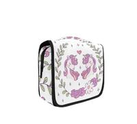 Valentine Licorne Trousse De Toilette Sac Pliable Suspendu Cosmétique Sac Rangement Maquillage sacs pour Voyage Femmes Filles