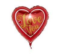 Valentine Love You Sangria Satin & Gold Jumbo Foil