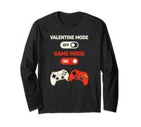 Valentine Mode Off Game Mode on Gamer Humor Art Manche Longue