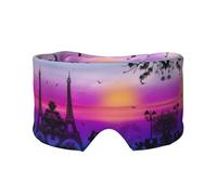 Valentine Paris Tour Eiffel romantique Couple Carriage Coucher de soleil Confortable Sommeil Ombre à paupières Sommeil Cache-oreilles Sommeil Bandeau Chaud Design Double Face Peut Tous Être