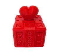 Valentine Puzzle Box - 3D Printing Material, 6x6x7.2cm Screw Puzzle Box Heart Design | Funny Novelty Home Decor, Heart Shaped Puzzles for Kids, Family, Friends, Teens, Birthdays, Christmas, Home, Car