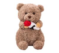 Valentine’s Bear Rose Stuffed Animal, Cute Plush Bear Doll, Soft Stuffed Animal for Girlfriend, Boyfriend, Him, Her, Kid, Adorable Valentine’s Day Gift, Love Bear Plush Toy for Couples, Romantic