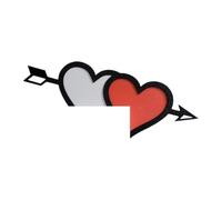 Valentine’s Day Wooden Sculpture - Heart & Arrows | Creative Wooden Door Corner Ornament In Heart And Arrows Shape, Decorative Accent For Home, Office, Shelf, Wall, Table, Holiday And Romantic Decor