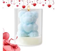Valentine Scented Candles - Heart Bear Gift, Aesthetic Soy Wax Decor with Romantic Aromas, Wedding Party Favor, Couple Anniversarys Present, Proposal Atmosphere Enhancer for Intimate Dinner Date
