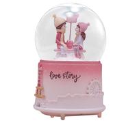 Valentine Snow Globe Music Box | Clear Crystal Ball Lighted Decoration - Cartoon Valentine Music Box Snow Globe Gift For Women Girls, Teenagers, Adults