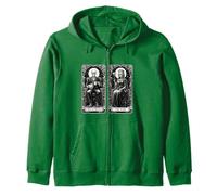 Valentine Squelette Couple Mari Femme Dark Romance Tarot Sweat à Capuche