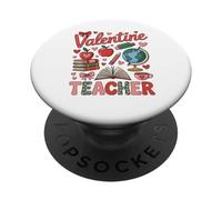 Valentine Teacher School Supplies Globe Livres Pomme Café PopSockets PopGrip Adhésif