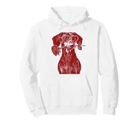Valentine Teckel avec cœur Lunettes de Soleil Motif Chien Saucisse Floral Sweat à Capuche