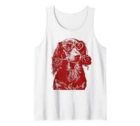 Valentine Teckel avec cœur Lunettes de Soleil Wiener Dog Débardeur