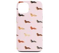 Valentine Teckel Motif Coeur Lunettes de Soleil Wiener Dogs Coque pour iPhone 13