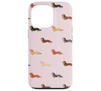 Valentine Teckel Motif Coeur Lunettes de Soleil Wiener Dogs Coque pour iPhone 13 Pro