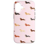 Valentine Teckel Motif Coeur Lunettes de Soleil Wiener Dogs Coque pour iPhone 16