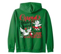 Valentine Travail Livraison Infirmière Cupidon Service Funny Sweat à Capuche