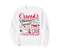 Valentine Travail Livraison Infirmière Cupidon Service Funny Sweatshirt
