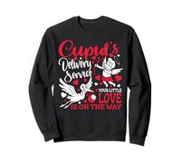 Valentine Travail Livraison Infirmière Cupidon Service Funny Sweatshirt
