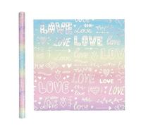 Valentine Wrapping Paper - Iridescent Gradient Sheets for Party Gift Wrapping | Glossy Paper with Vibrant Colors Easy Fold and Cut for Birthdays Weddings Seasonal Celebrations Adults Kids Family