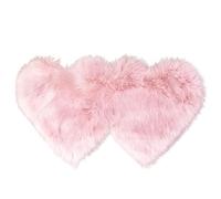 Valentines Bathroom Rug - Acrylic Fiber, 27.56x13.78x0.79in Heart Shaped Bath Mat | Non-Slip Plush Floor Carpet, Romantic Welcome Rug for Bathroom, Bedroom, Living Room, Front Door, Indoor, Outdoor