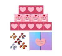 Valentines Bounce Box - Boîte cadeau pour accessoires de Saint-Valentin, enveloppe rouge avec design pop surprise, boîtes romantiques créatives pour propositions d'anniversaire, confessions, remise de