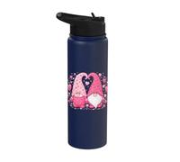 Valentines Cute Gnome with Love Heart Funny Stainless Steel Insulated Water Bottle