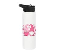 Valentines Cute Gnome with Love Heart Funny Stainless Steel Insulated Water Bottle