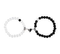 Valentine's Day Gift for Him/Her Magnetic Couple Bracelet, Matching Eternal Relationship Beads, Stone Flexible Gift for Lover Boy Girlfriend
