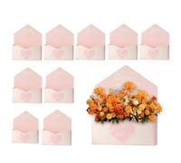 Valentine's Day Lot de 10 enveloppes florales romantiques, pratiques, avec motif de cœur, décoratives, boîtes d'enveloppes pour, multi-usages en extérieur et intérieur, élégantes, faciles à