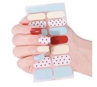 Valentine's Day Nails Stickers Full Wraps Polish Strips Self Adhesive Art Decals Heart Kiss Love Pattern Adhesive Nail Art Decals