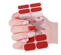 Valentine's Day Nails Stickers Full Wraps Polish Strips Self Adhesive Art Decals Heart Kiss Love Pattern Adhesive Nail Art Decals
