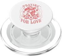 Valentines Day Praying for Love Cowgirl PopSockets PopGrip pour MagSafe