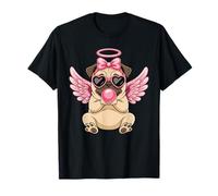 Valentine's Day Pug Cupid with Angel T-Shirt