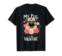 Valentine's Day Pug Dog Chinese Pugs Valentines T-Shirt