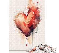 Valentines Day Puzzle 1000 Pièces Cadeau Unique Jeu Éducatif Challenge Toy À De Qualité Supérieure Peinture Art pour Adultes Et Enfants À Partir De 14 Ans 1000pcs (38x26cm)