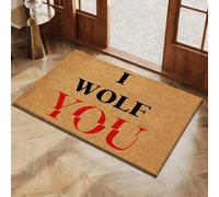 Valentine's Day Rug Outdoor Doormat,Envelope Heart Welcome Mat,Red Love Heart Pattern Artificial Coir Door Mat,Wear-Resistant and Non-Slip Linen Floor Doormat,for Indoor Home Decor