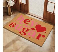 Valentine's Day Rug Outdoor Doormat,Envelope Heart Welcome Mat,Red Love Heart Pattern Artificial Coir Door Mat,Wear-Resistant and Non-Slip Linen Floor Doormat,for Indoor Home Decor