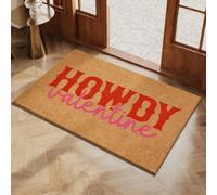 Valentine's Day Rug Outdoor Doormat,Envelope Heart Welcome Mat,Red Love Heart Pattern Artificial Coir Door Mat,Wear-Resistant and Non-Slip Linen Floor Doormat,for Indoor Home Decor