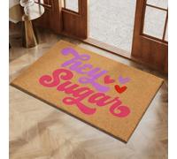 Valentine's Day Rug Outdoor Doormat,Envelope Heart Welcome Mat,Red Love Heart Pattern Artificial Coir Door Mat,Wear-Resistant and Non-Slip Linen Floor Doormat,for Indoor Home Decor