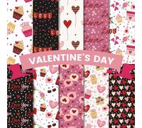 Valentine's Day Scrapbook Paper Craft Pad: 10 Romantic Designs, 20 Double-Side Sheets Printed on 8.5"x8.5" Size Paper With Premium Color. Great For ... Decorations, DIY Project, Album & More!