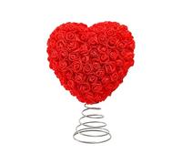 Valentine's Day Tree Topper - Rose Design Heart Decorations, Valentine Theme Tree Topper for Wedding Birthday Holiday Party Wall Home Front Door Decor | Romantic Mantelpiece Display, Celebration