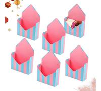 Valentines Gift Box - Paper 20x7x29.5cm, Foldable Storage Box, 6 Pieces | Romantic Design Practical Use, Holiday Celebration, Party Favor Organizer For Kids, Men, Women, Wedding, Festival, Flowers